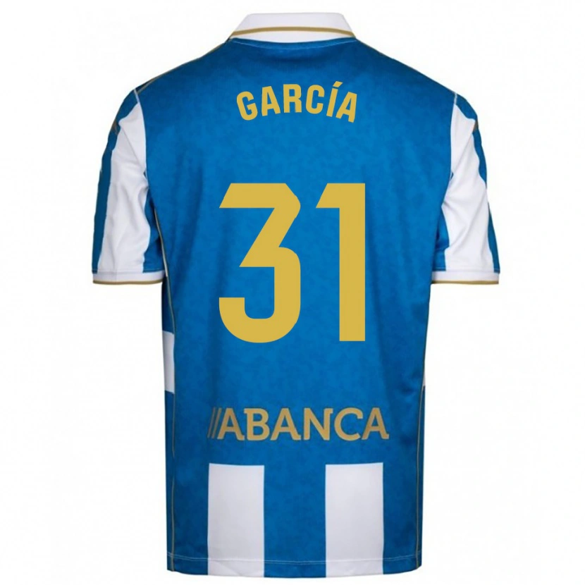 Danxen Donna Maglia Pablo García #31 Bianco Blu Kit Gara Home 2025/26 Maglietta