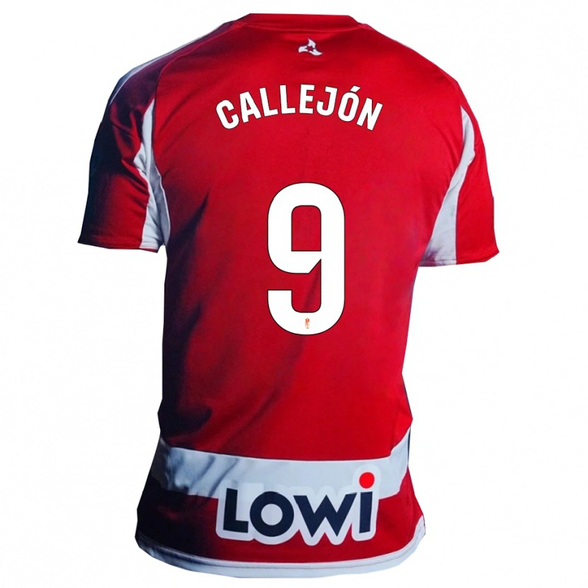 Danxen Donna Maglia Jose Callejon #9 Rosso Bianco Kit Gara Home 2025/26 Maglietta