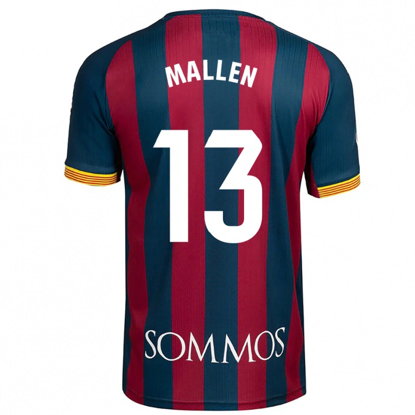 Danxen Donna Maglia Lucía Mallén #13 Blu Scuro Rosso Kit Gara Home 2025/26 Maglietta