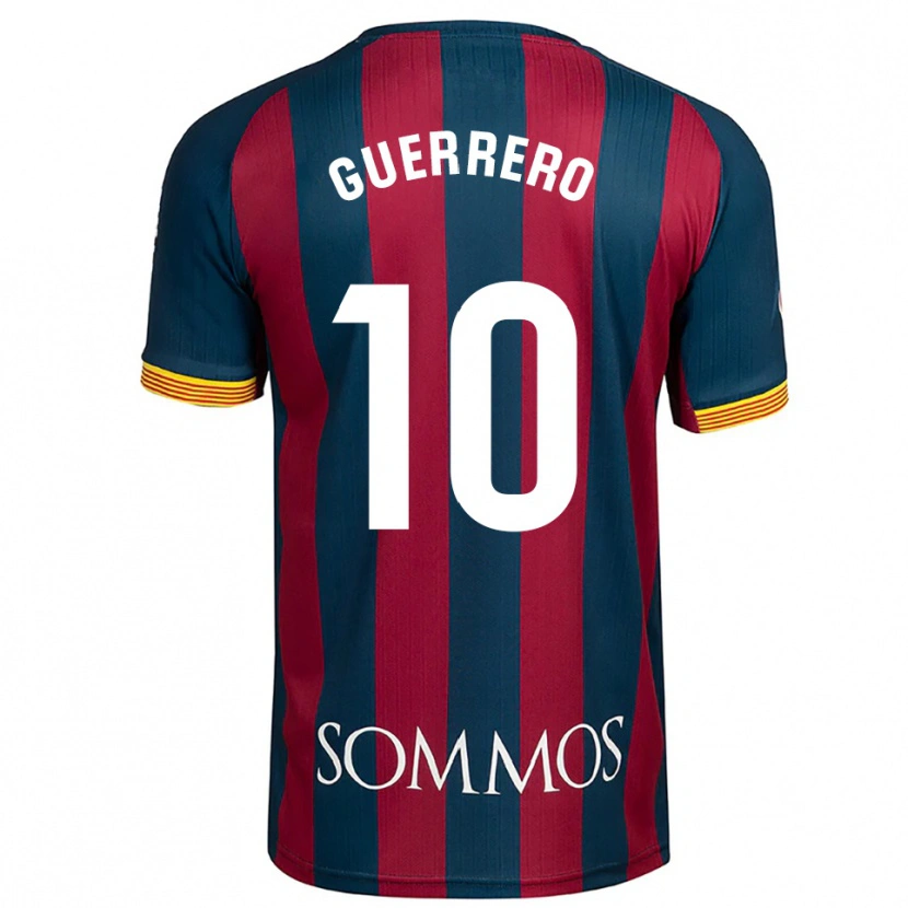 Danxen Donna Maglia Fernando Guerrero #10 Blu Scuro Rosso Kit Gara Home 2025/26 Maglietta