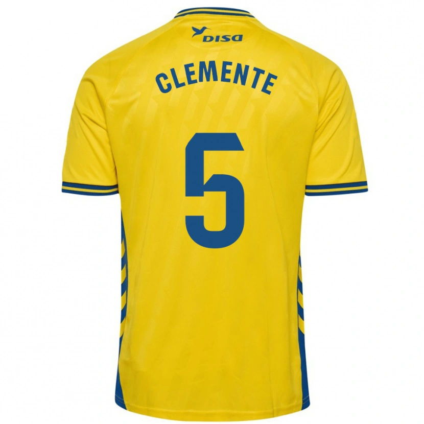 Danxen Donna Maglia Enrique Clemente #5 Giallo Blu Kit Gara Home 2025/26 Maglietta