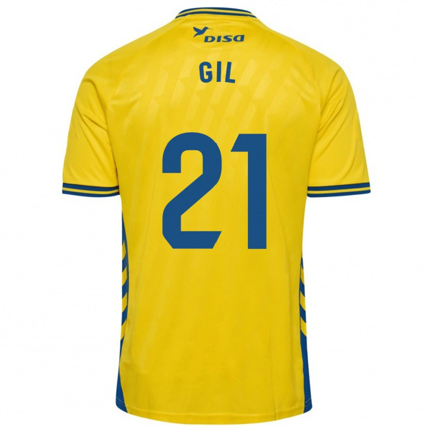 Danxen Donna Maglia Iván Gil #21 Giallo Blu Kit Gara Home 2025/26 Maglietta