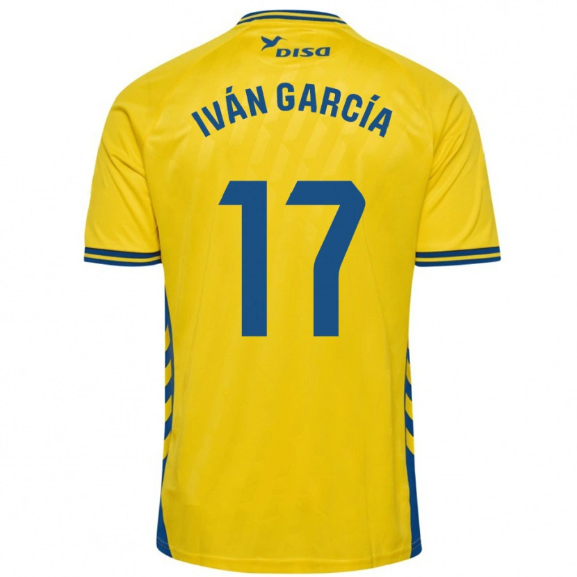 Danxen Donna Maglia Iván García #17 Giallo Blu Kit Gara Home 2025/26 Maglietta