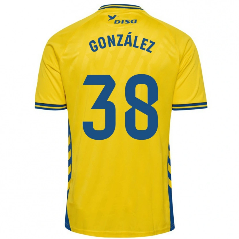 Danxen Donna Maglia Josito González #38 Giallo Blu Kit Gara Home 2025/26 Maglietta
