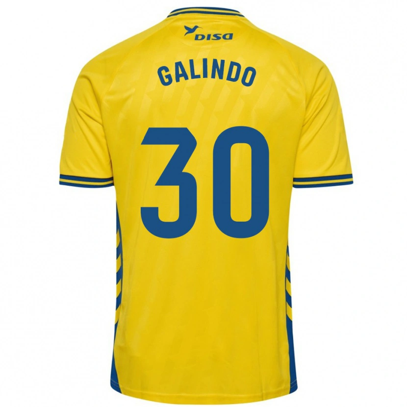 Danxen Donna Maglia Cristian Galindo #30 Giallo Blu Kit Gara Home 2025/26 Maglietta