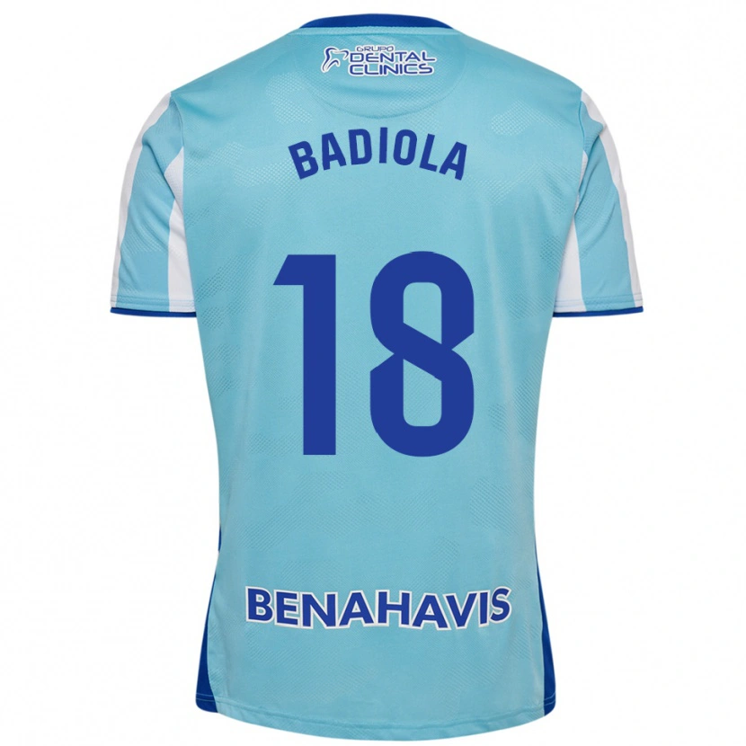 Danxen Donna Maglia Ibon Badiola #18 Azzurro Bianco Kit Gara Home 2025/26 Maglietta