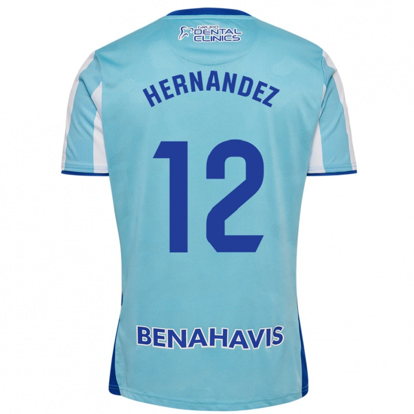 Danxen Donna Maglia Juanma Hernández #12 Azzurro Bianco Kit Gara Home 2025/26 Maglietta