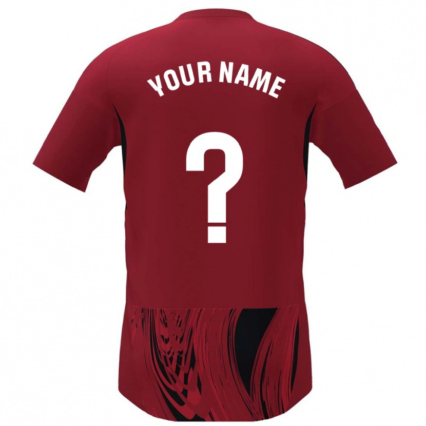 Danxen Donna Maglia Il Tuo Nome #0 Rosso Nero Kit Gara Home 2025/26 Maglietta