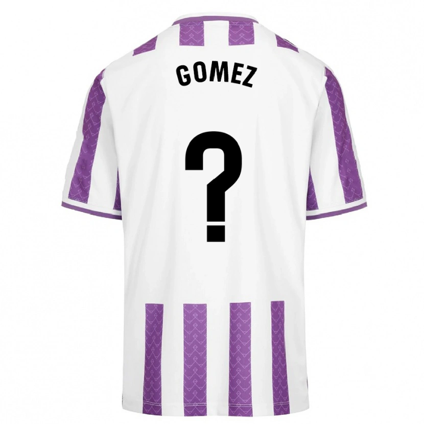 Danxen Donna Maglia Adrián Gómez #0 Viola Bianco Kit Gara Home 2025/26 Maglietta