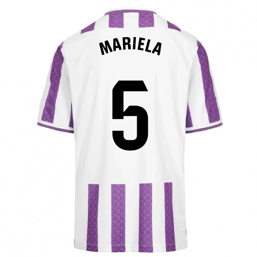 Danxen Donna Maglia Mariela Conde Gomez #5 Viola Bianco Kit Gara Home 2025/26 Maglietta