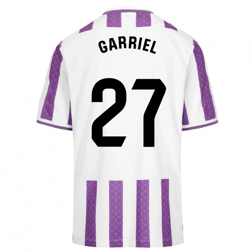 Danxen Donna Maglia Iván Garriel #27 Viola Bianco Kit Gara Home 2025/26 Maglietta