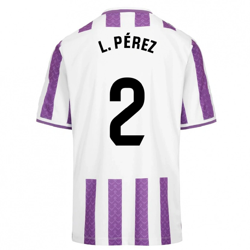 Danxen Donna Maglia Luis Pérez #2 Viola Bianco Kit Gara Home 2025/26 Maglietta