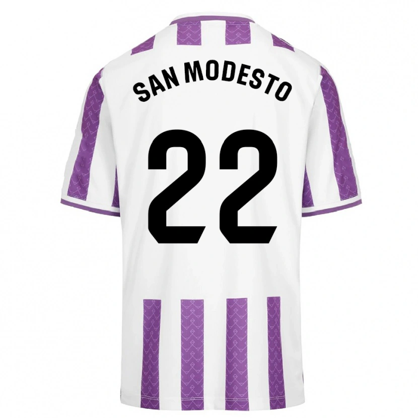 Danxen Donna Maglia Hugo San Modesto #22 Viola Bianco Kit Gara Home 2025/26 Maglietta
