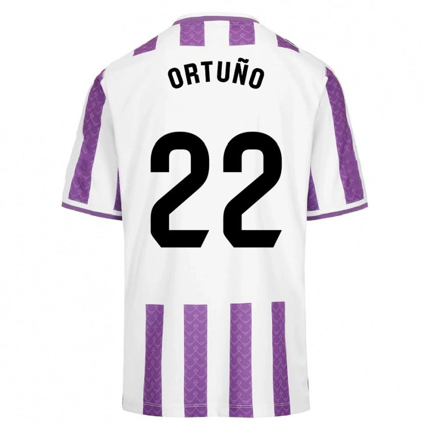 Danxen Donna Maglia Fran Ortuño #22 Viola Bianco Kit Gara Home 2025/26 Maglietta