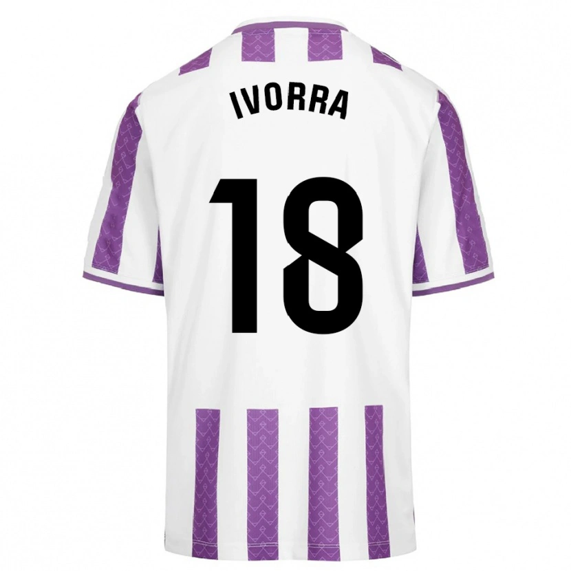 Danxen Donna Maglia Iker Ivorra #18 Viola Bianco Kit Gara Home 2025/26 Maglietta