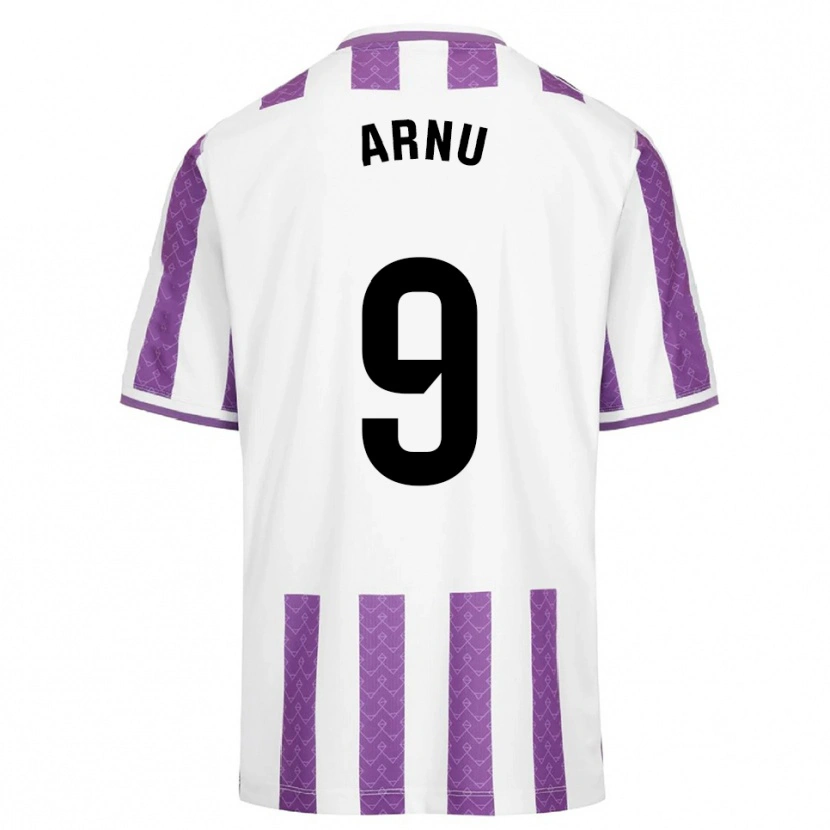 Danxen Donna Maglia Adrián Arnu #9 Viola Bianco Kit Gara Home 2025/26 Maglietta
