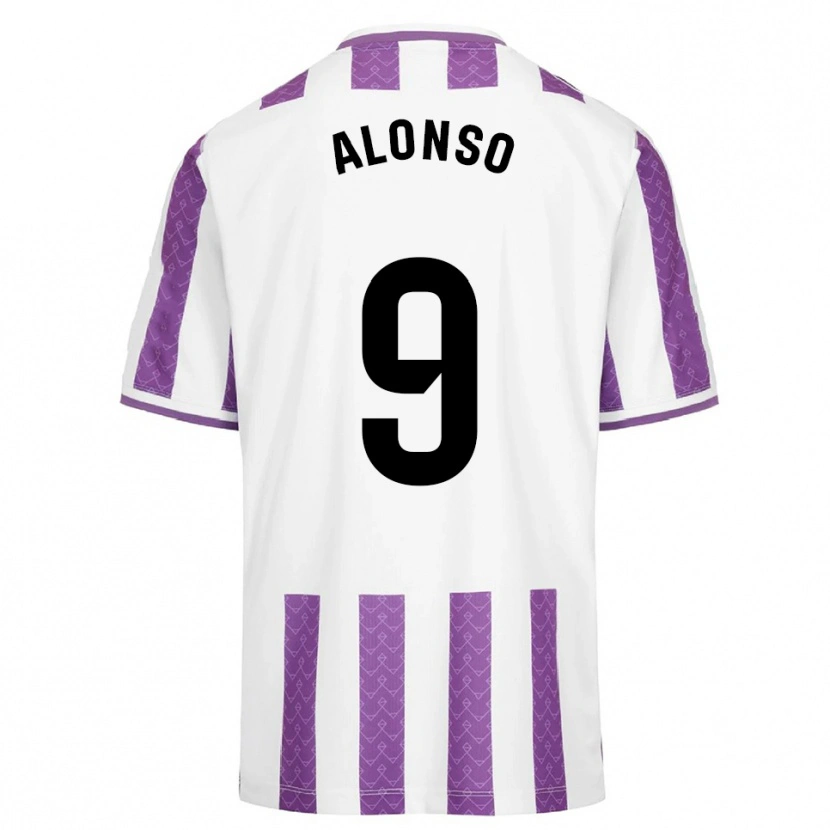 Danxen Donna Maglia María Alonso Hidalgo #9 Viola Bianco Kit Gara Home 2025/26 Maglietta