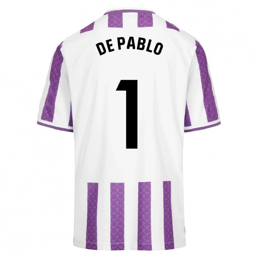 Danxen Donna Maglia Álvaro De Pablo #1 Viola Bianco Kit Gara Home 2025/26 Maglietta
