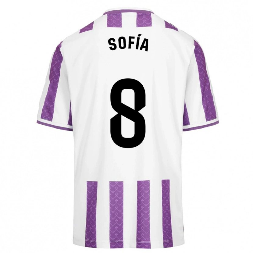 Danxen Donna Maglia Sofía Fernández Gutiérrez #8 Viola Bianco Kit Gara Home 2025/26 Maglietta