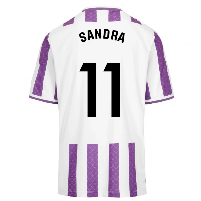 Danxen Donna Maglia Sandra Luengo González #11 Viola Bianco Kit Gara Home 2025/26 Maglietta