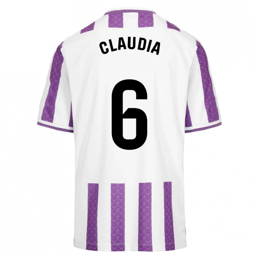 Danxen Donna Maglia Claudia Gómez Villagrá #6 Viola Bianco Kit Gara Home 2025/26 Maglietta