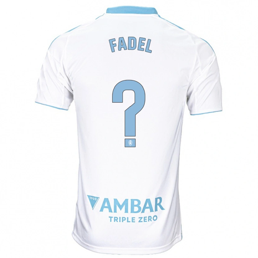 Danxen Donna Maglia Ismael Fadel #0 Bianco Azzurro Kit Gara Home 2025/26 Maglietta