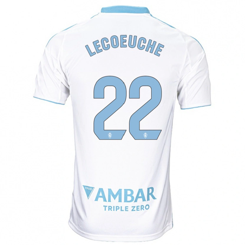 Danxen Donna Maglia Quentin Lecoeuche #22 Bianco Azzurro Kit Gara Home 2025/26 Maglietta