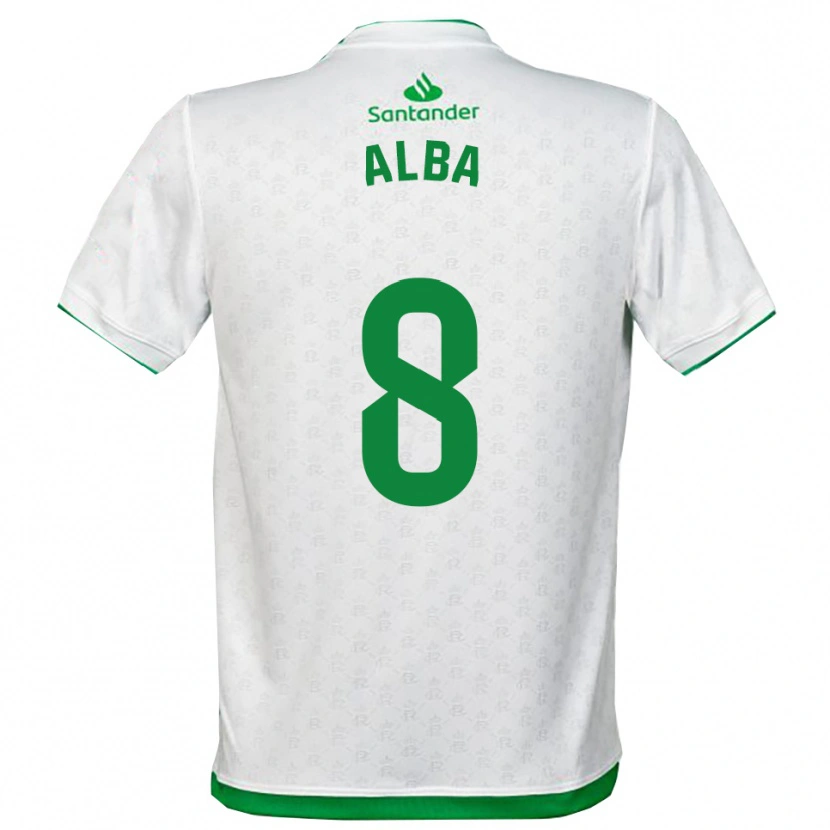 Danxen Donna Maglia Alba Luzuriaga Albelda #8 Verde Bianco Kit Gara Home 2025/26 Maglietta