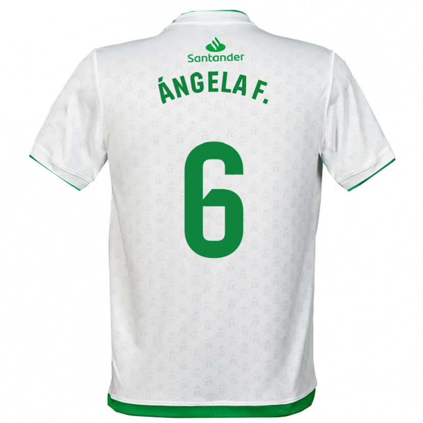 Danxen Donna Maglia Ángela Fernández Fraile #6 Verde Bianco Kit Gara Home 2025/26 Maglietta