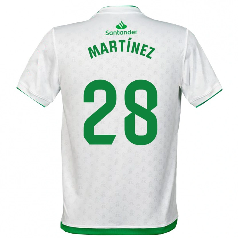 Danxen Donna Maglia Sergio Martínez #28 Verde Bianco Kit Gara Home 2025/26 Maglietta
