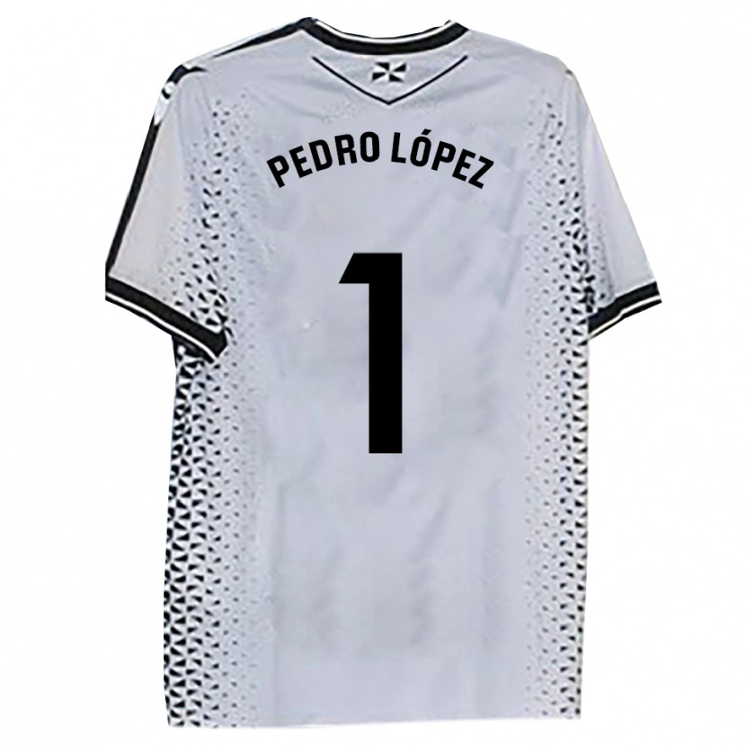 Danxen Donna Maglia Pedro López #1 Bianco Nero Kit Gara Home 2025/26 Maglietta