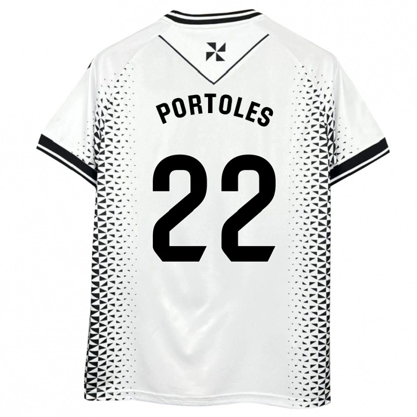 Danxen Donna Maglia Armengol Portoles #22 Bianco Nero Kit Gara Home 2025/26 Maglietta