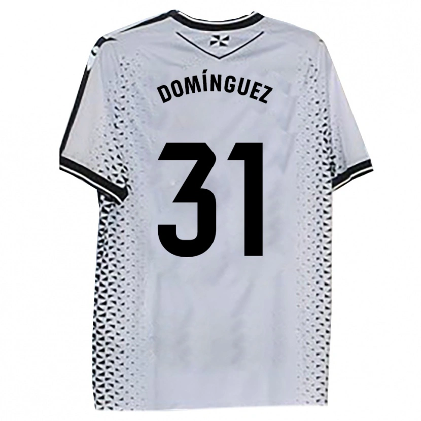 Danxen Donna Maglia Curro Domínguez #31 Bianco Nero Kit Gara Home 2025/26 Maglietta