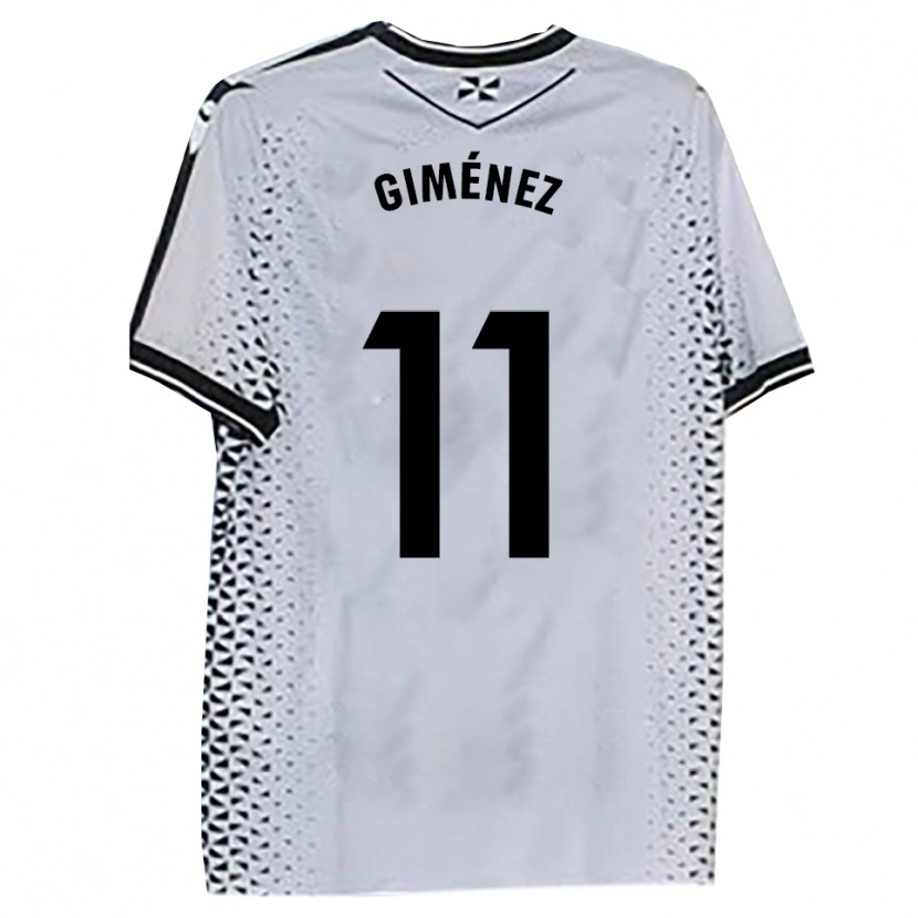 Danxen Donna Maglia Gonzalo Giménez #11 Bianco Nero Kit Gara Home 2025/26 Maglietta