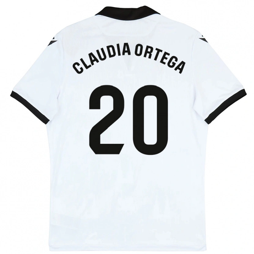 Danxen Donna Maglia Claudia Ortega #20 Bianco Nero Kit Gara Home 2025/26 Maglietta