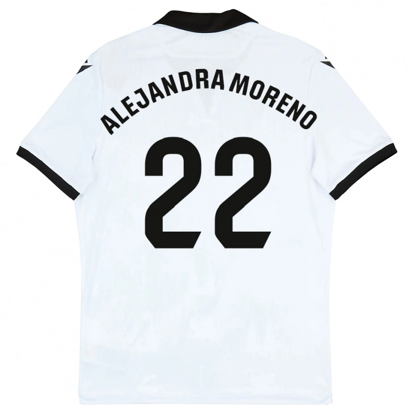 Danxen Donna Maglia Alejandra Moreno #22 Bianco Nero Kit Gara Home 2025/26 Maglietta