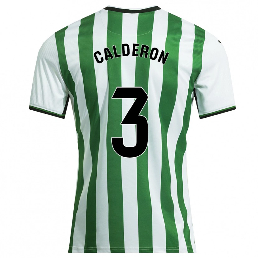 Danxen Donna Maglia José Calderón #3 Bianco Verde Kit Gara Home 2025/26 Maglietta