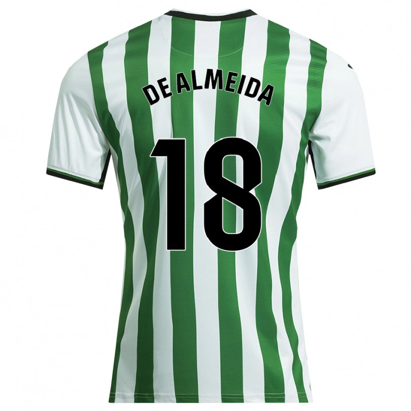 Danxen Donna Maglia Dalisson De Almeida #18 Bianco Verde Kit Gara Home 2025/26 Maglietta