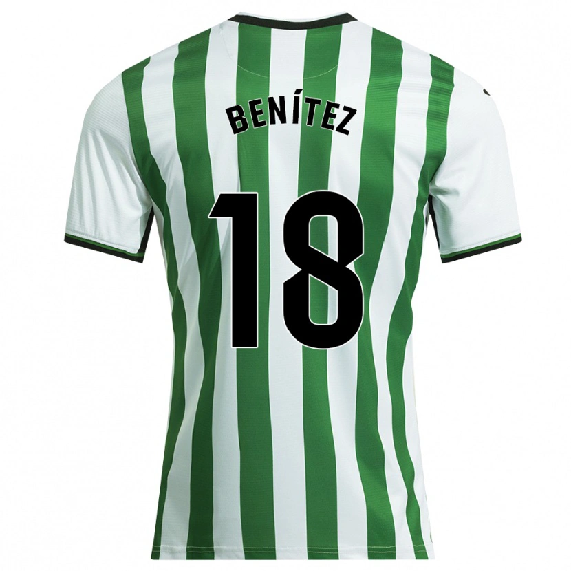 Danxen Donna Maglia Paco Benítez #18 Bianco Verde Kit Gara Home 2025/26 Maglietta