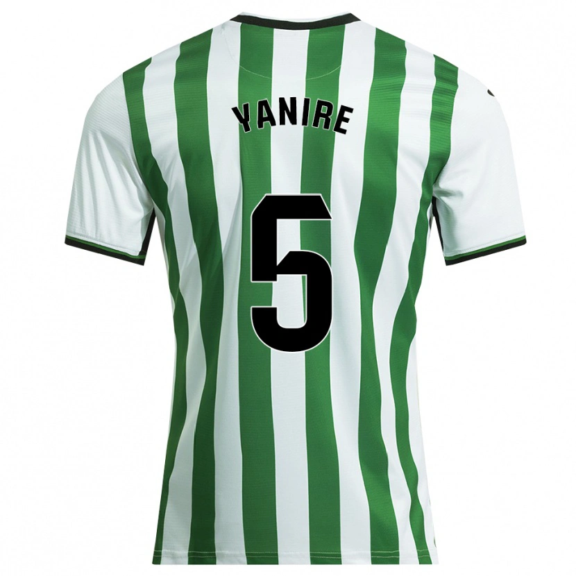 Danxen Donna Maglia Janira Ruiz Lopera #5 Bianco Verde Kit Gara Home 2025/26 Maglietta