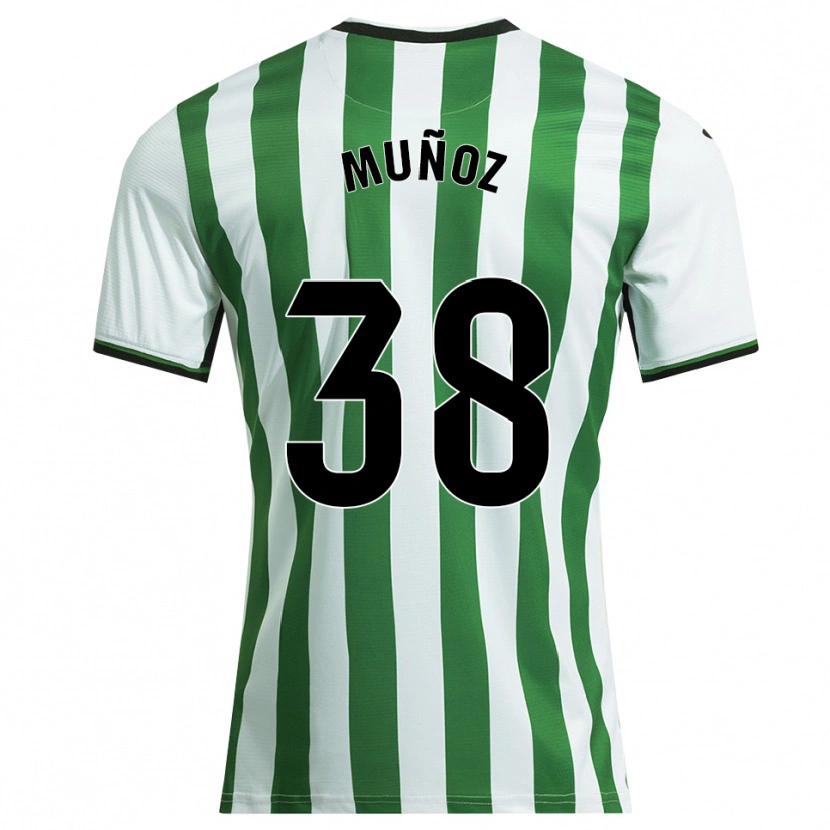 Danxen Donna Maglia Pablo Muñoz #38 Bianco Verde Kit Gara Home 2025/26 Maglietta