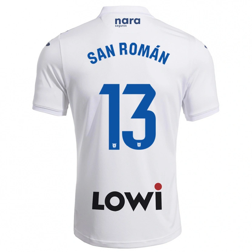 Danxen Donna Maglia Miguel San Román #13 Bianco Blu Scuro Kit Gara Home 2025/26 Maglietta