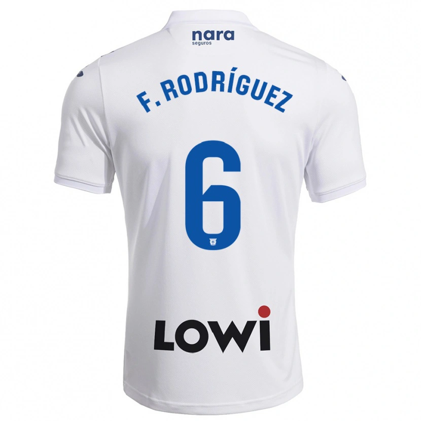 Danxen Donna Maglia Fer Rodríguez #6 Bianco Blu Scuro Kit Gara Home 2025/26 Maglietta