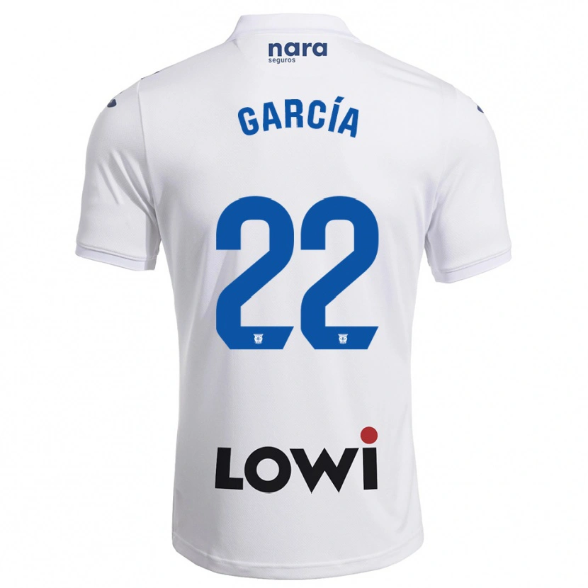 Danxen Donna Maglia Hugo García #22 Bianco Blu Scuro Kit Gara Home 2025/26 Maglietta