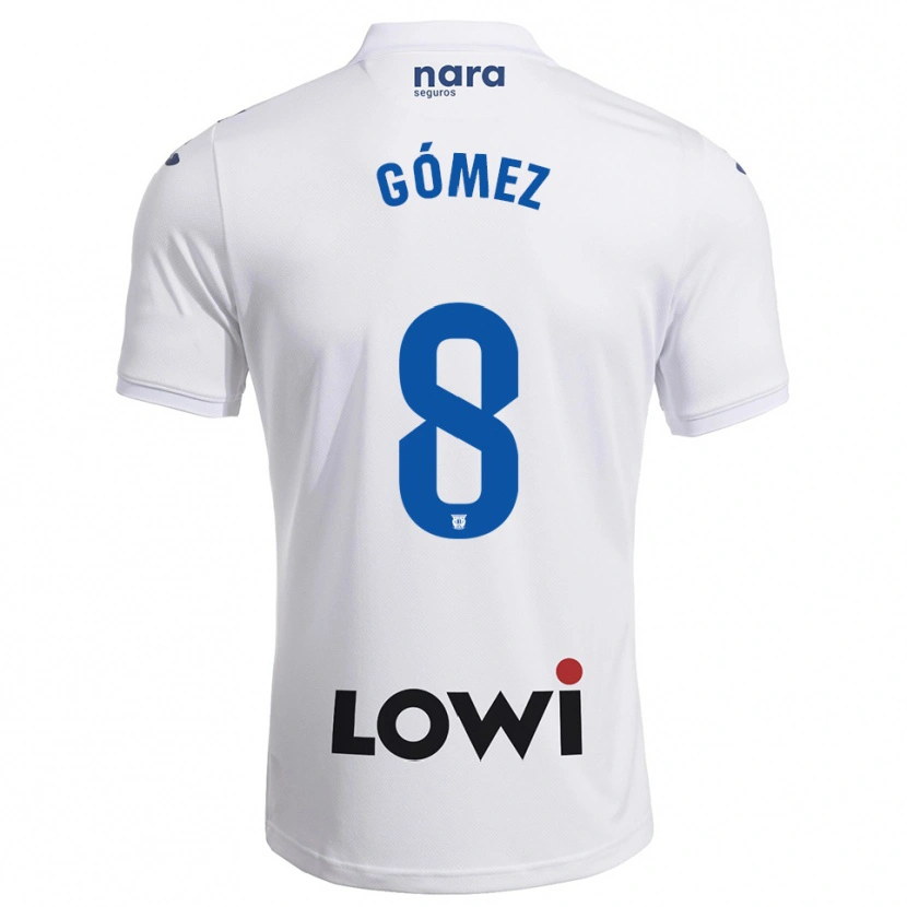 Danxen Donna Maglia Rodri Gómez #8 Bianco Blu Scuro Kit Gara Home 2025/26 Maglietta