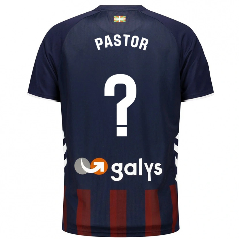 Danxen Donna Maglia Xavier Pastor #0 Blu Scuro Rosso Kit Gara Home 2025/26 Maglietta