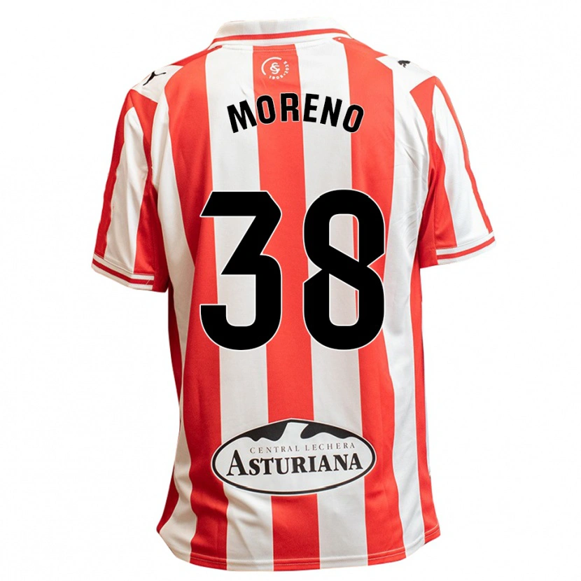 Danxen Donna Maglia Gerard Moreno #38 Bianco Rosso Kit Gara Home 2025/26 Maglietta