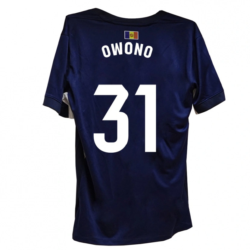 Danxen Donna Maglia Jesús Owono #31 Blu Navy Bianco Kit Gara Home 2025/26 Maglietta
