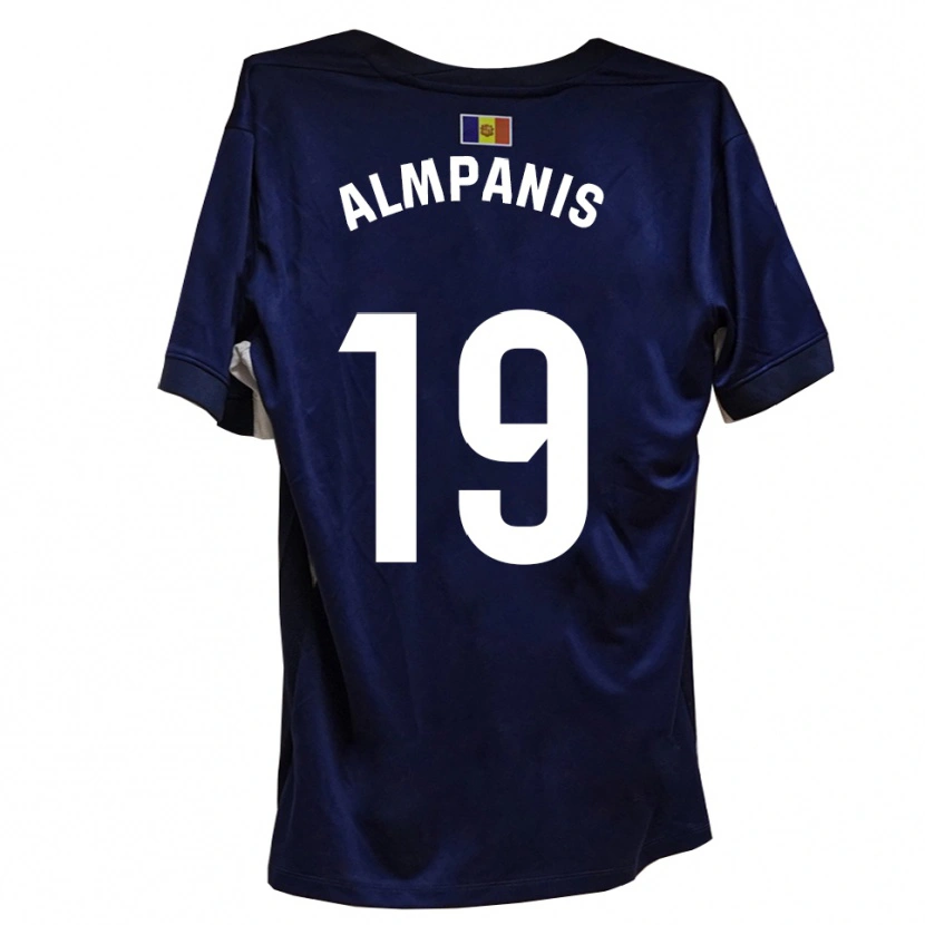 Danxen Donna Maglia Christos Almpanis #19 Blu Navy Bianco Kit Gara Home 2025/26 Maglietta