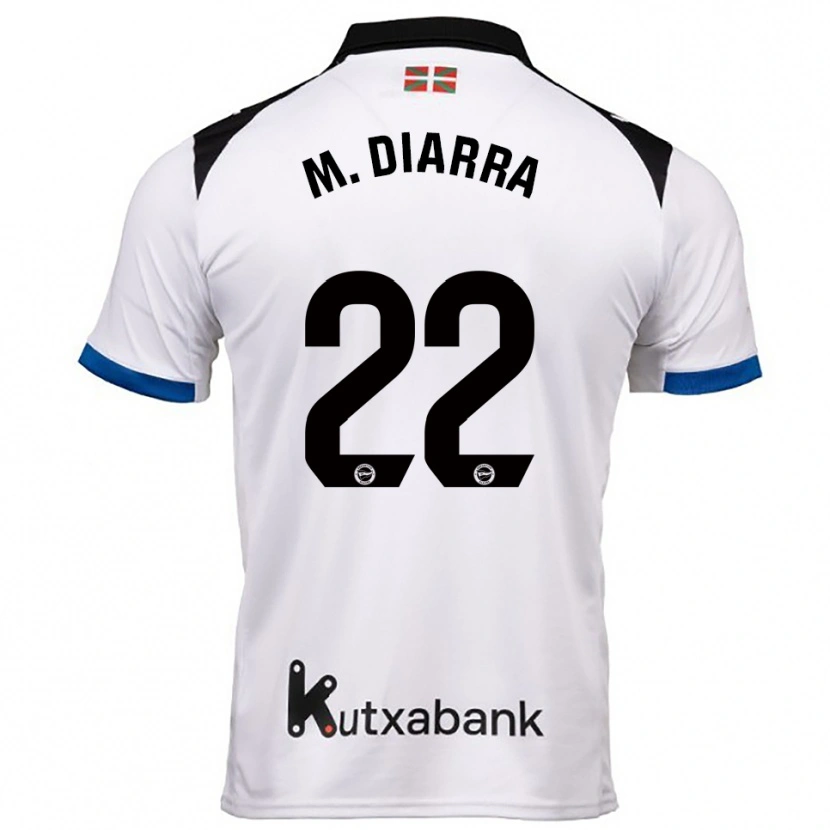 Danxen Donna Maglia Moussa Diarra #22 Bianco Blu Kit Gara Away 2025/26 Maglietta